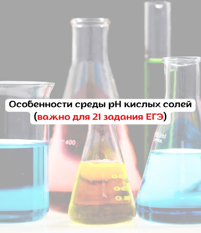 РН кислых солей: что нужно знать для ЕГЭ 2026