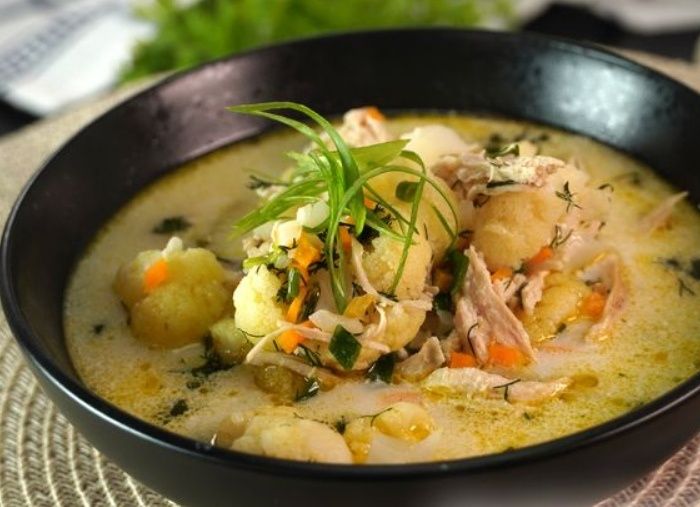 Суп из цветной капусты со сливками