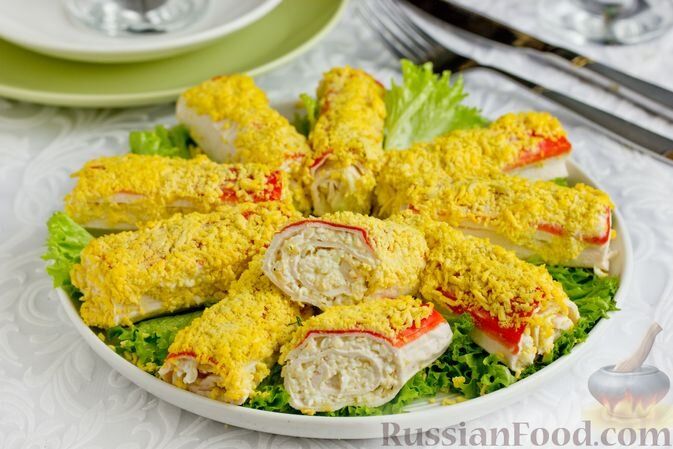 Необычные Крабовые палочки: Закуски для любого стола